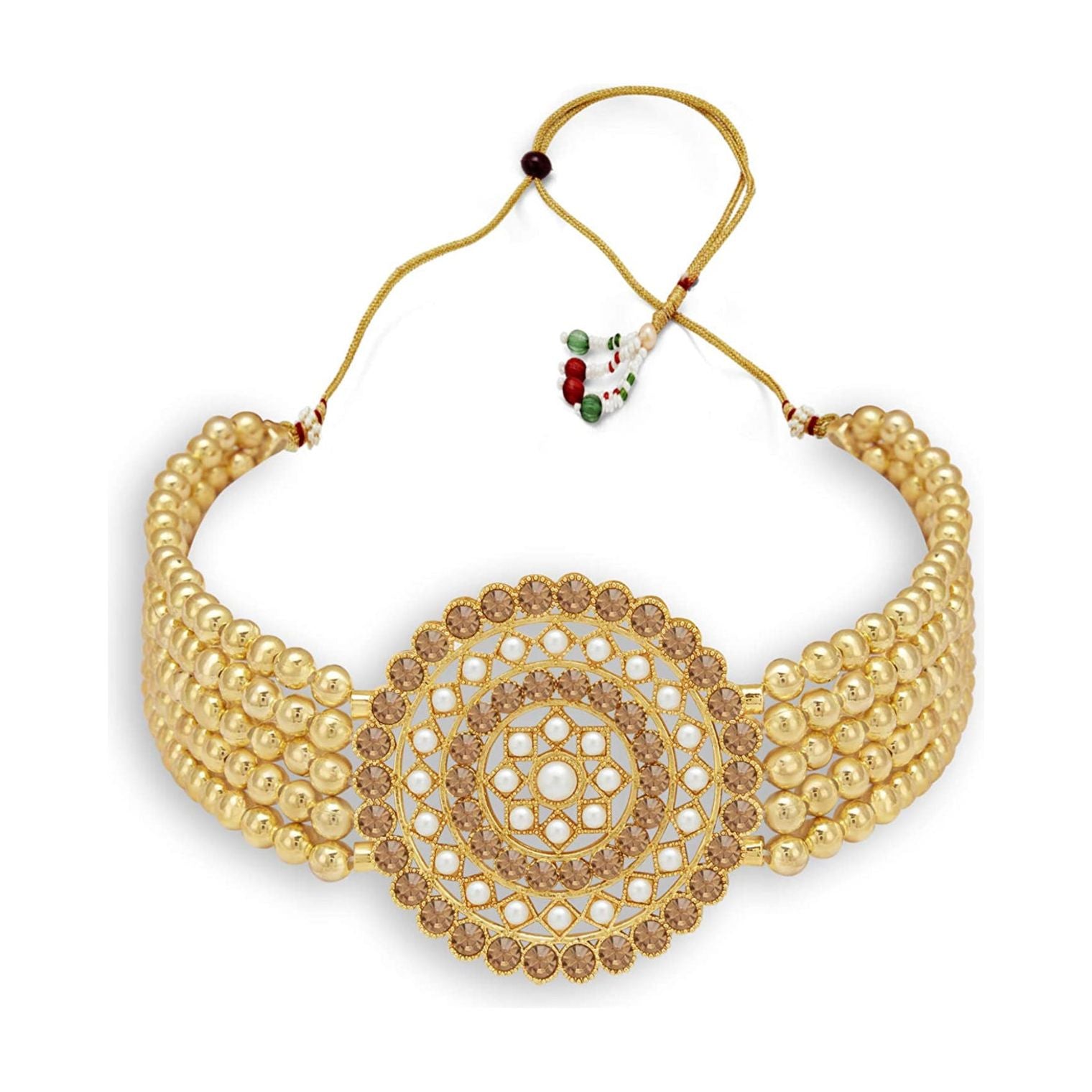 Gold Plated Choker Necklace Set for Women