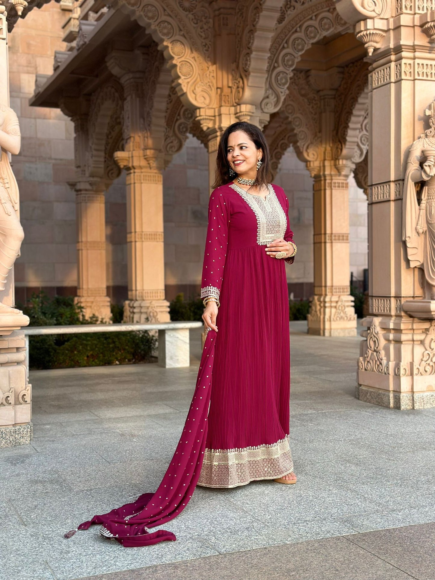 Festive Wear Anarkali Set for Diwali/Festive Wear