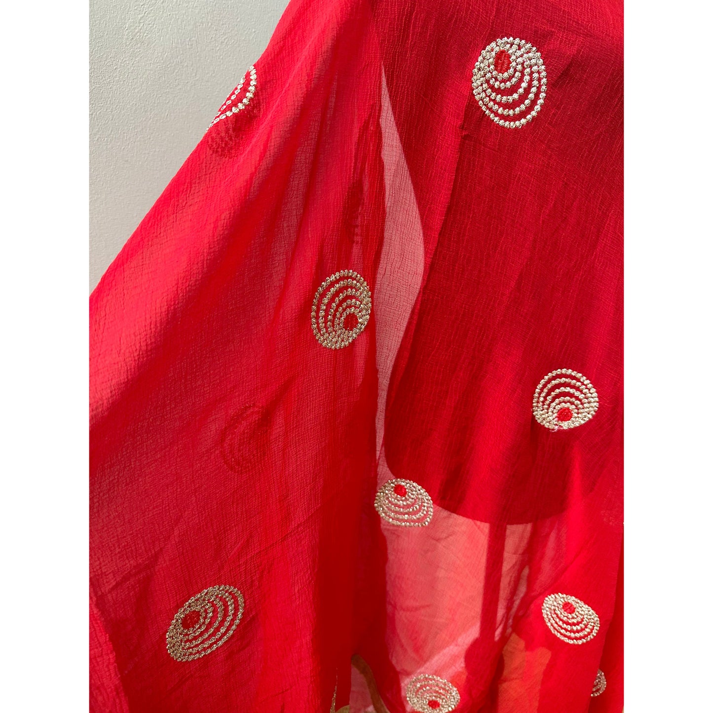 Red and Gold Dupatta