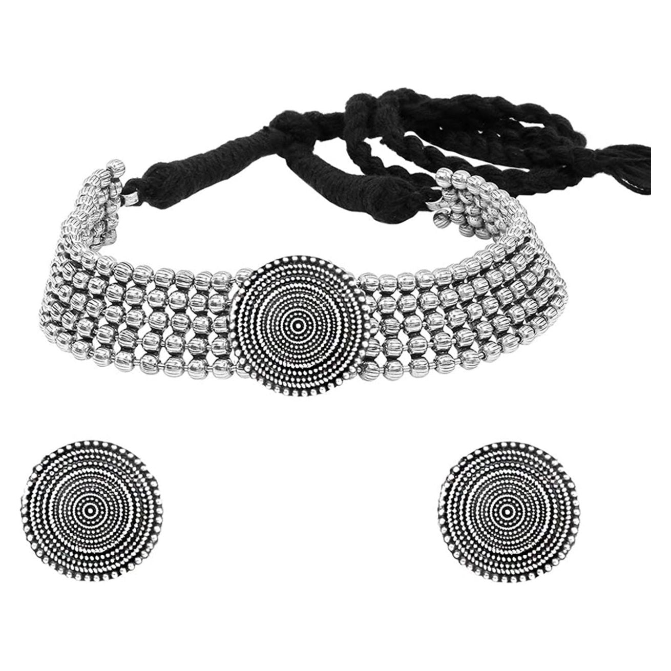 Choker necklace set with earrings