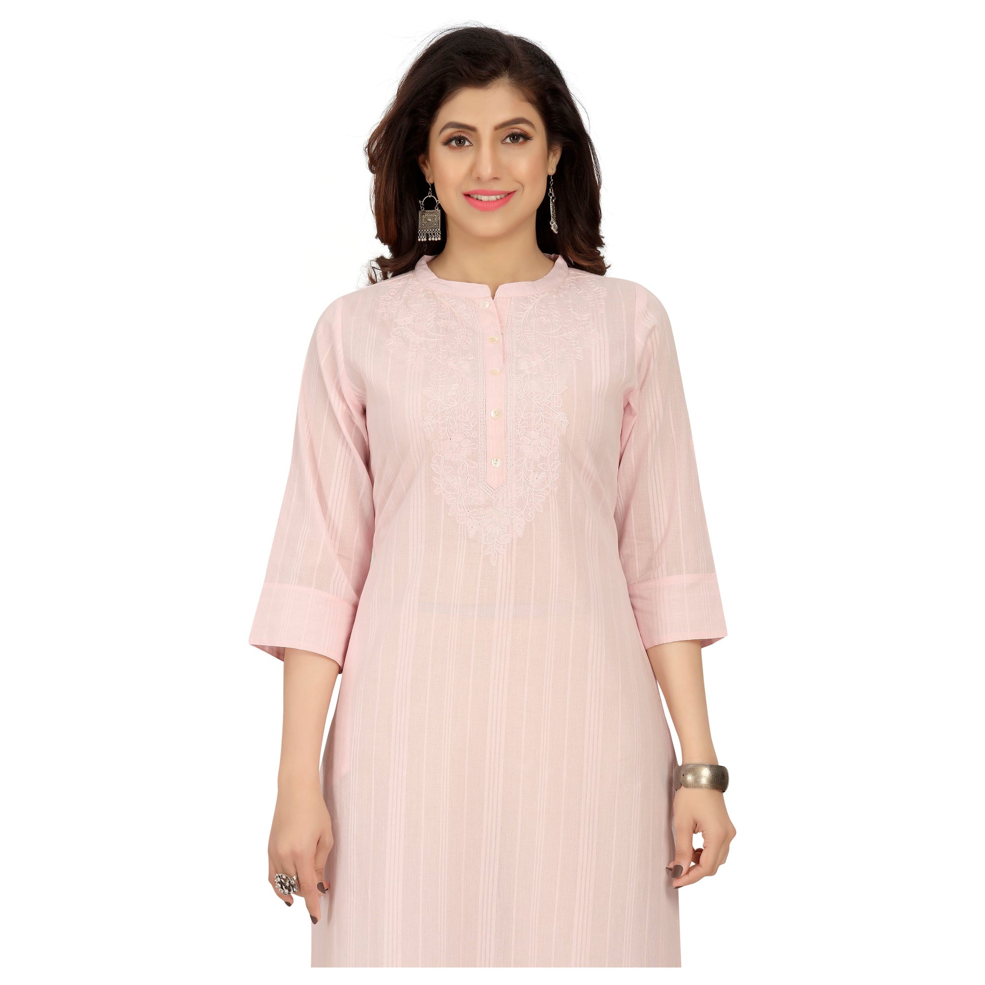 pink cotton kurta/kurti for women. Graceful Indian Kurtas for all occasions. Indian traditional wear. 