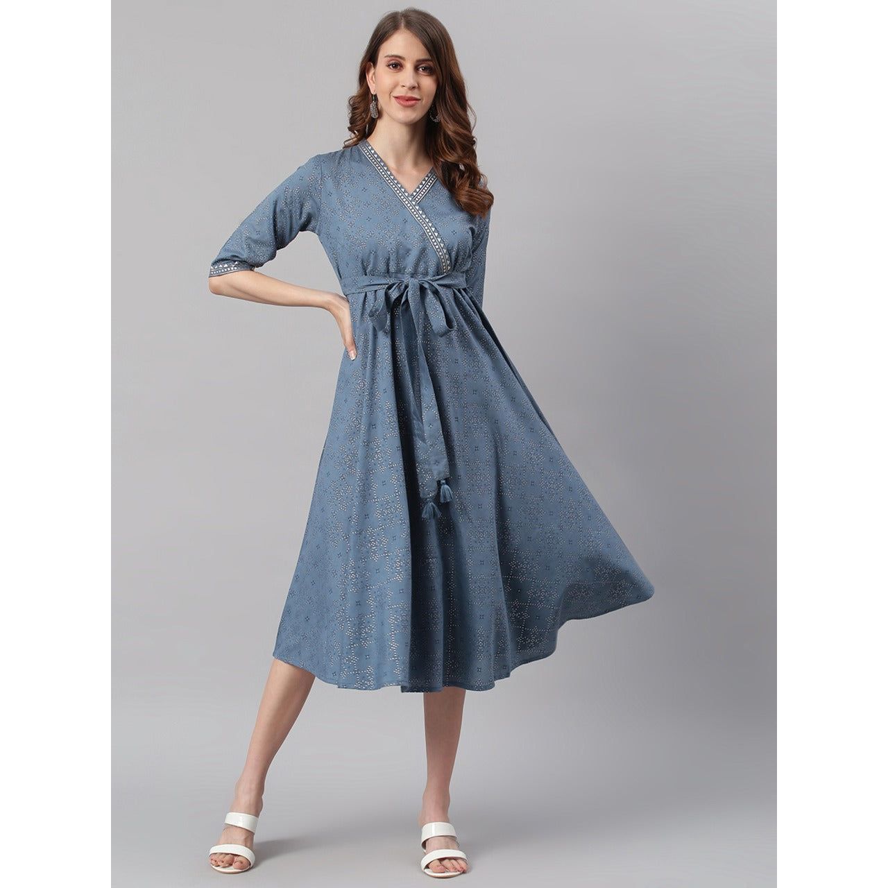 Fusion Wear Cotton Dress / Indo Western Wear Outfit for Women