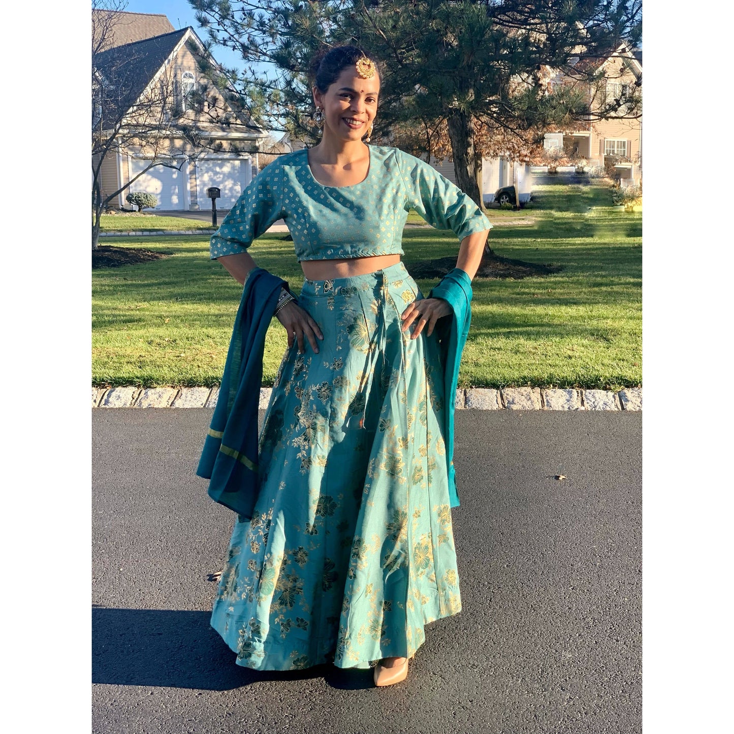 Indian Wedding Wear Silk Lehenga Set for Women